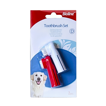 Bioline Dental Care Finger Brush for Dogs 2pcs