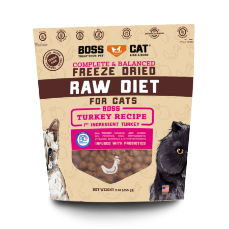 Boss Cat Freeze Dried Raw Diet Turkey Recipe 255g