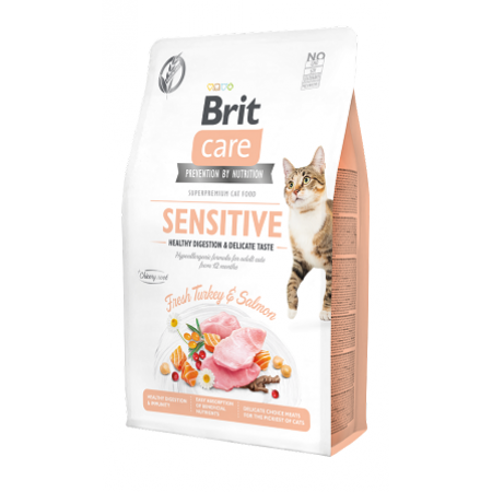 Brit Care Grain-Free Sensitive Healthy Digestion & Delicate Taste Cat Dry Food 2kg