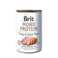 Brit Care Dog Canned Food Mono Protein Turkey & Sweet Potato 400g x6