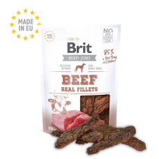 Brit Care Dog Treat  Meaty Jerky Beef Fillets 80g