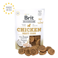 Brit Care Dog Treat  Meaty Jerky Chic w/Insect Coins 80g