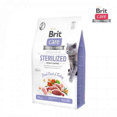 Brit Care Cat Grain-Free Sterilized Weight 2kg (4 Bags)