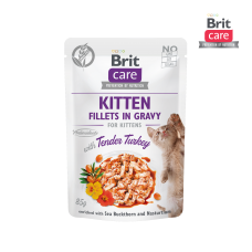 Brit Care Cat Fillets In Gravy Tender Turkey Kitten 85g 