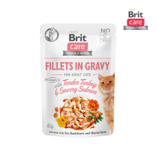 Brit Care Cat Fillets in Gravy Tender Turkey & Savory Salmon 85g