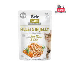 Brit Care Cat Fillets in Jelly Fine Trout & cod 85g