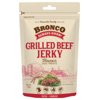 Bronco Dog Treats Oven Cooked Jerky Grilled Beef 70g (3 Packs)