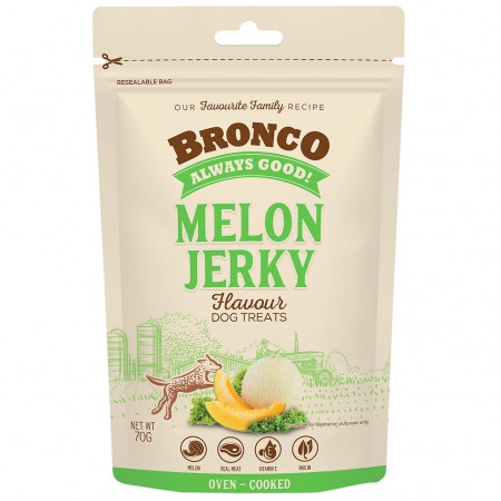 Bronco Dog Treats Oven Cooked Jerky Melon 70g