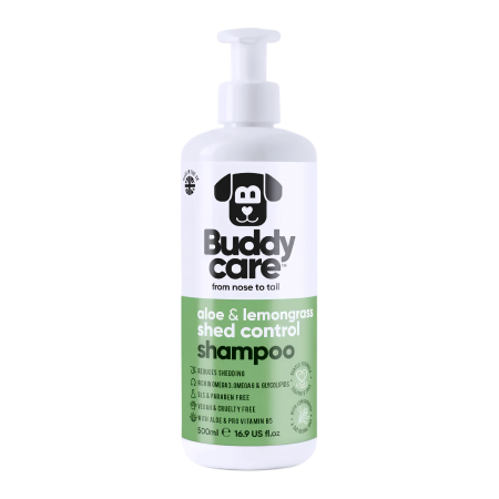 Buddycare Dog Shampoo Shed Control Aloe+Lemongrass 500g