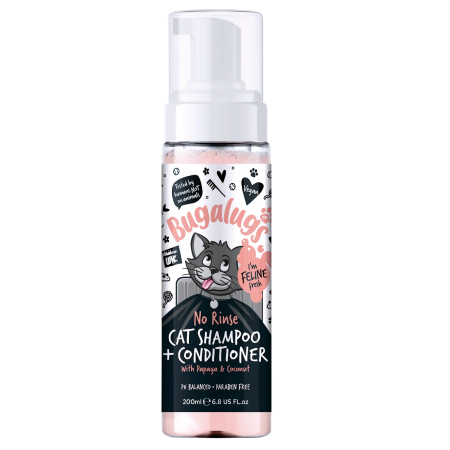 Bugalugs Cat Shampoo No Rinse Papaya & Coconut 200ml