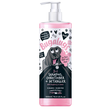 Bugalugs Dog Shampoo 3-in-1 Raspberry & Lemon 500ml
