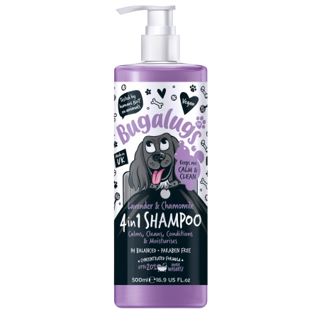 Bugalugs Dog Shampoo 4 in 1 Lavender & Chamomile 500ml