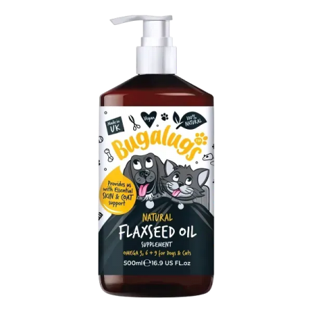 Bugalugs Pets Supplement Flaxseed Oil 500ml