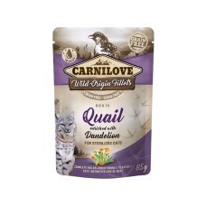 Carnilove Cat Pouch Quail w/Dandelion for Sterilized 85g