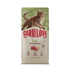 Carnilove Cat Dry Food True Fresh Duck Adult Sterilised Cats 2kg Carnilove Cat Dry Food True Fresh Duck Adult Sterilised Cats 2kg