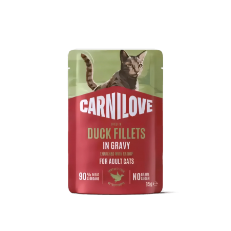 Carnilove Cat Gravy Pouch Duck w/Catnip 85g