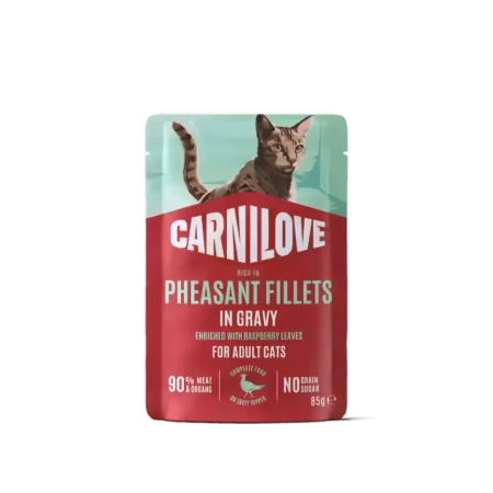 Carnilove Cat Gravy Pouch Pheasant w/Raspberry Leaves 85g