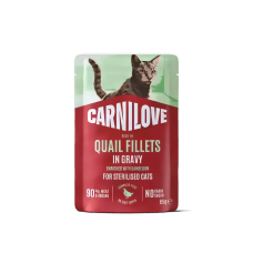Carnilove Cat Gravy Pouch Quail w/Dandelion Sterilised Cats 85g