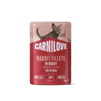 Carnilove Cat Gravy Pouch Rabbit w/Marigold Kittens 85g (6 packs)