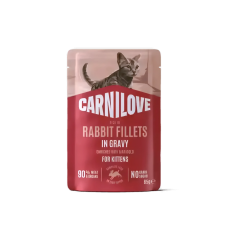 Carnilove Cat Gravy Pouch Rabbit w/Marigold Kittens 85g