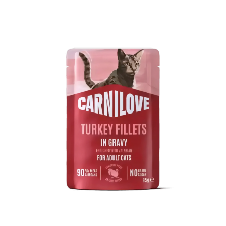 Carnilove Cat Gravy Pouch Turkey w/Valerian 85g