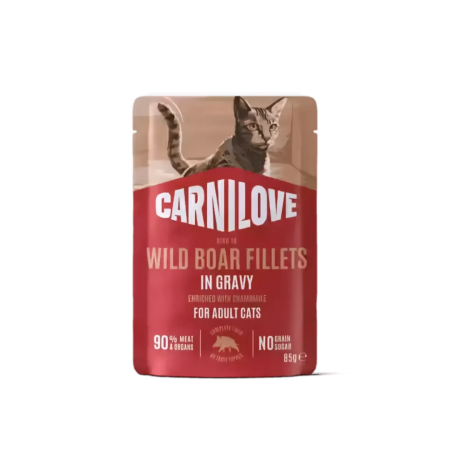 Carnilove Cat Gravy Pouch Wild Boar w/Chamomile 85g