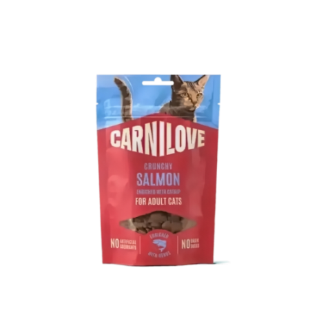 Carnilove Cat Treats Crunchy Salmon enriched w/Catnip Snack 50g