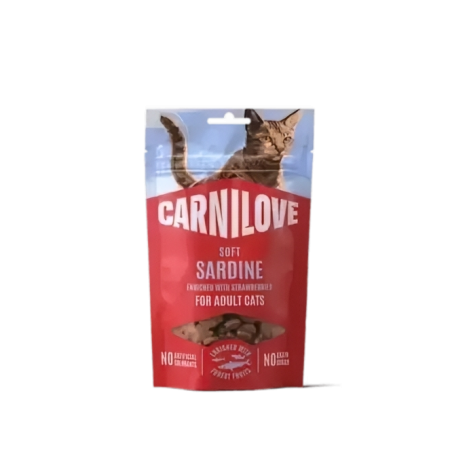 Carnilove Cat Treats Soft Sardine enriched w/Strawberry Snack 50g