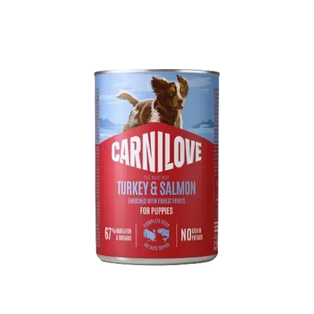 Carnilove Dog Canned Pate Turkey & Salmon Puppies 400g