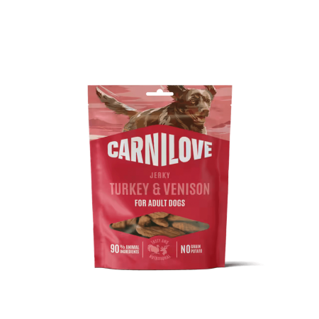 Carnilove Dog Treats Jerky Turkey & Venison 100g (3 packs)