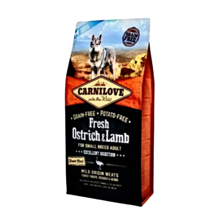Carnilove Dog Dry Food Fresh Ostrich & Lamb Small-Breed 6kg