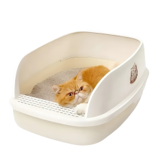 Catidea Cat Litter Box Bread Bin Extra Large Cream