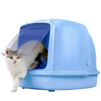 Catidea Cat Ears Cat Litter Station 15L Blue