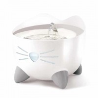 Catit Pixi LED Stainless Steel Water Fountain White 2.5L
