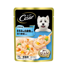 Cesar Pouch Chic w/Surimi & Vegetables in Jelly 70g