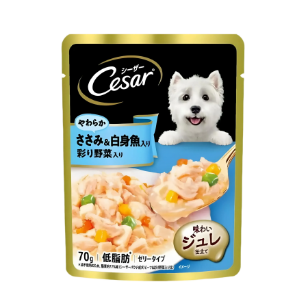 Cesar Pouch Chic w/Surimi & Vegetables in Jelly 70g
