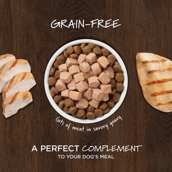 Instinct Healthy Cravings Grain-Free Real Chicken Recipe in Savory Gravy Dog Wet Food Topper 3oz (6 Packs)