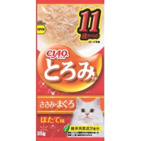 Ciao Chu ru Toromi Line Pouch Chicken Fillet & Tuna 35g x 4pcs (2 Packs)