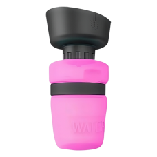 Plouffe Dog Collapsible  2 in 1 Bottle & Bowl 520ml (Pink)