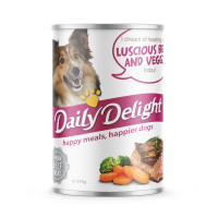 Daily Delight Healthy Choice Luscious Beef and Veggy Dog Wet Food 375g