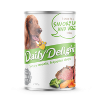 Daily Delight Healthy Choice Savory Lamb and Veggy Dog Wet Food 375g (12 cans)