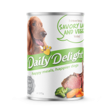 Daily Delight Healthy Choice Savory Lamb and Veggy Dog Wet Food 375g (12 cans)