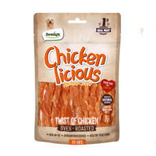 Dentalight Dog Treats Jerky Chicken Twists 70g