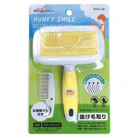 Doggyman Pet Brush Honey Smile Ball Pin Slicker for Long Coat