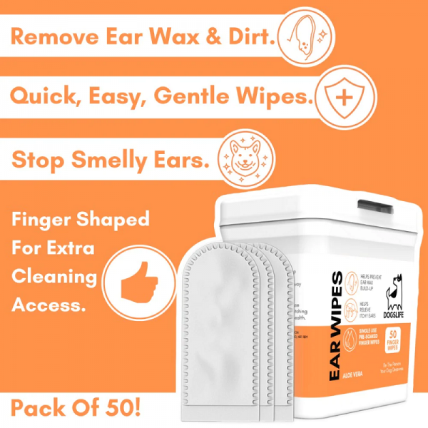 DogsLife Wipes Ear Cleaning (50 Pcs)