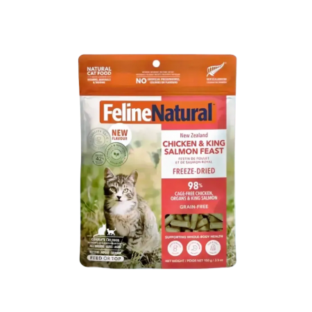 Feline Natural Freeze Dried Chicken & Salmon Feast 100g