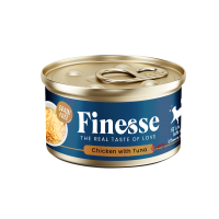 Finesse Grain-Free Chicken with Tuna in Gravy 85g Carton (24 Cans)