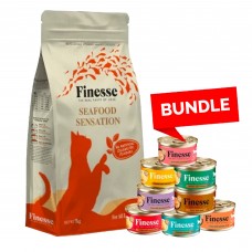 Finesse Bundle: Seafood Sensation (Fish & Poultry) Dry Food 7kg With 1 Carton Canned Food