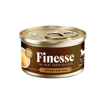 Finesse Grain-Free Chicken with Beef in Gravy 85g Carton (24 Cans)