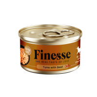 Finesse Grain-Free Tuna with Beef in Jelly 85g Carton (24 Cans) 